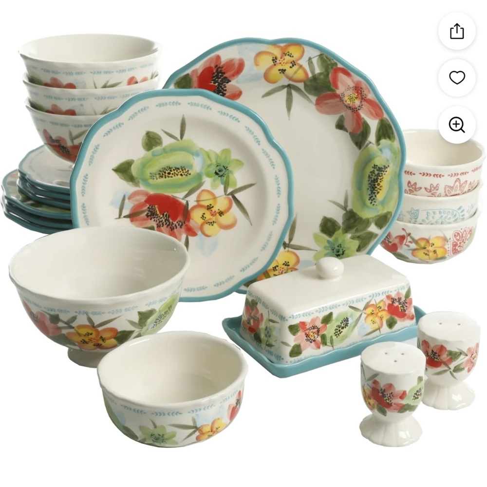 The Pioneer Woman Vibrant Floral Dinnerware Set